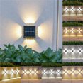 thumbnail image 2 of LED Solar Wall Light With 2200mAh Solar Lamp IP65Up And Down Illuminate Solar Lamp For Garden Porch Garage, 2 of 8