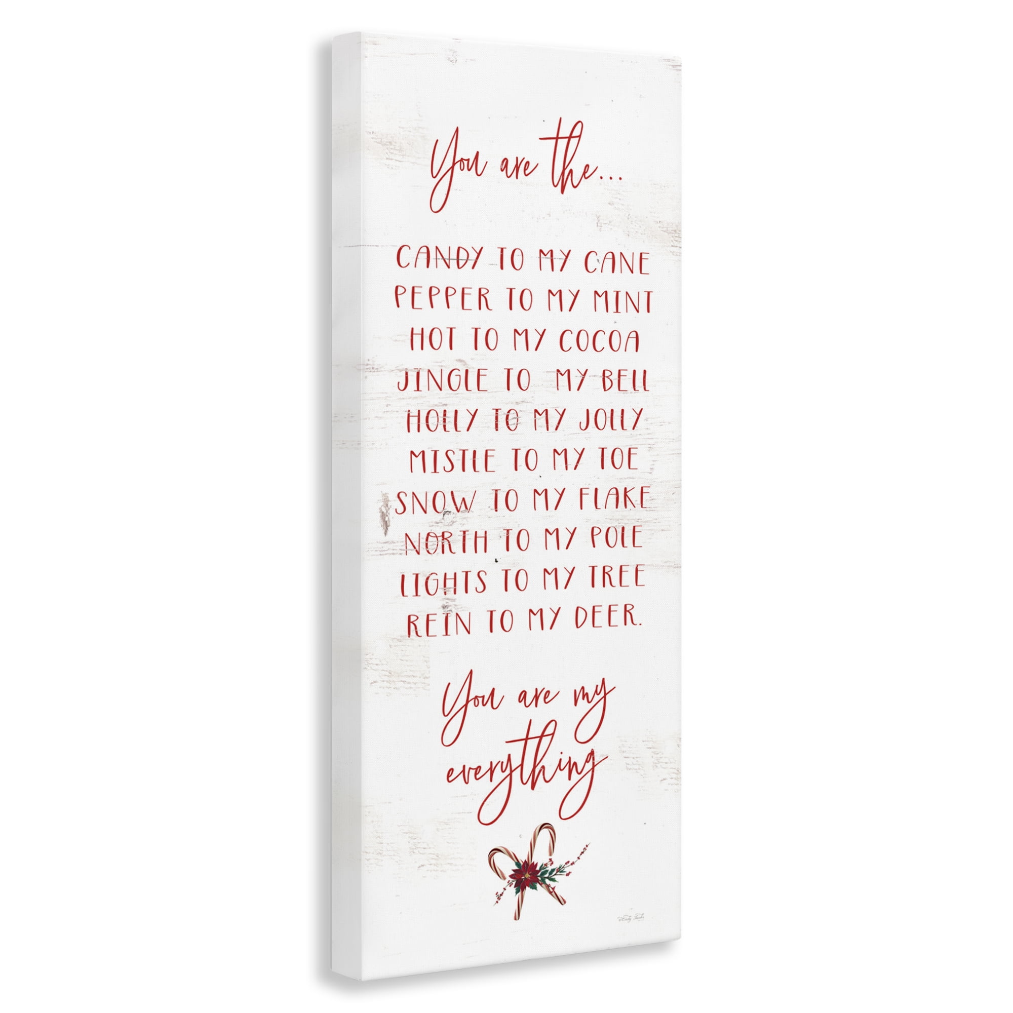 My Everything Holiday Romance Canvas Wall Art, design by Cindy Jacobs