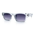 thumbnail image 5 of Gentlemanly Hipster Narrow Rectangle Horn Rim Mens Plastic Sunglasses Slate - Smoke, 5 of 8