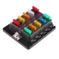 thumbnail image 2 of Blade Fuse Box, Circuit Fuse Block Waterproof M5 Stud  For Car Van Marine Boat, 2 of 8
