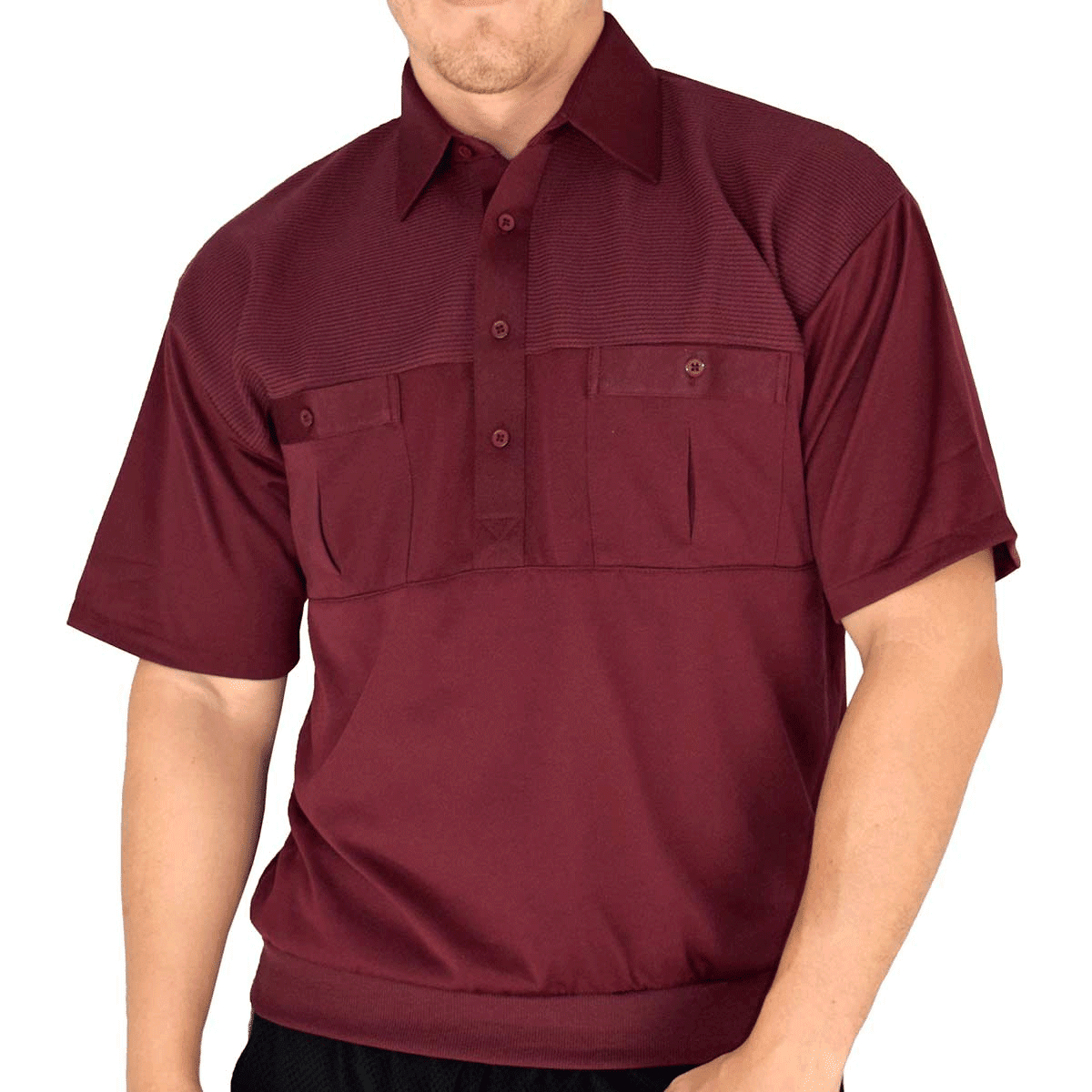 Banded - Palmland Classic 2 Pocket Solid Banded Bottom Polo Shirt Sizes ...