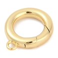 thumbnail image 2 of Brass Spring Gate Clasps Cadmium Free & Nickel Free & Lead Free Ring Real 18K golden Plated 13.5x11x2.5mm Hole: 1.6mm, 2 of 3