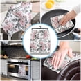 thumbnail image 4 of Bouquet Flowers Roses Microfiber Kitchen Hand Towel Dish Cloth Tableware Household Cleaning Towel Utensils for Kitchen, 4 of 6