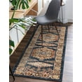 thumbnail image 4 of Unique Loom Utopia Collection Area Rug - Larissa (2' x 6' 1" Runner Blue/Brown), 4 of 7