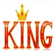 thumbnail image 3 of Ambesonne King Duvet Cover Set, Capital Letter King Words, Queen, Vermilion and Yellow, 3 of 6