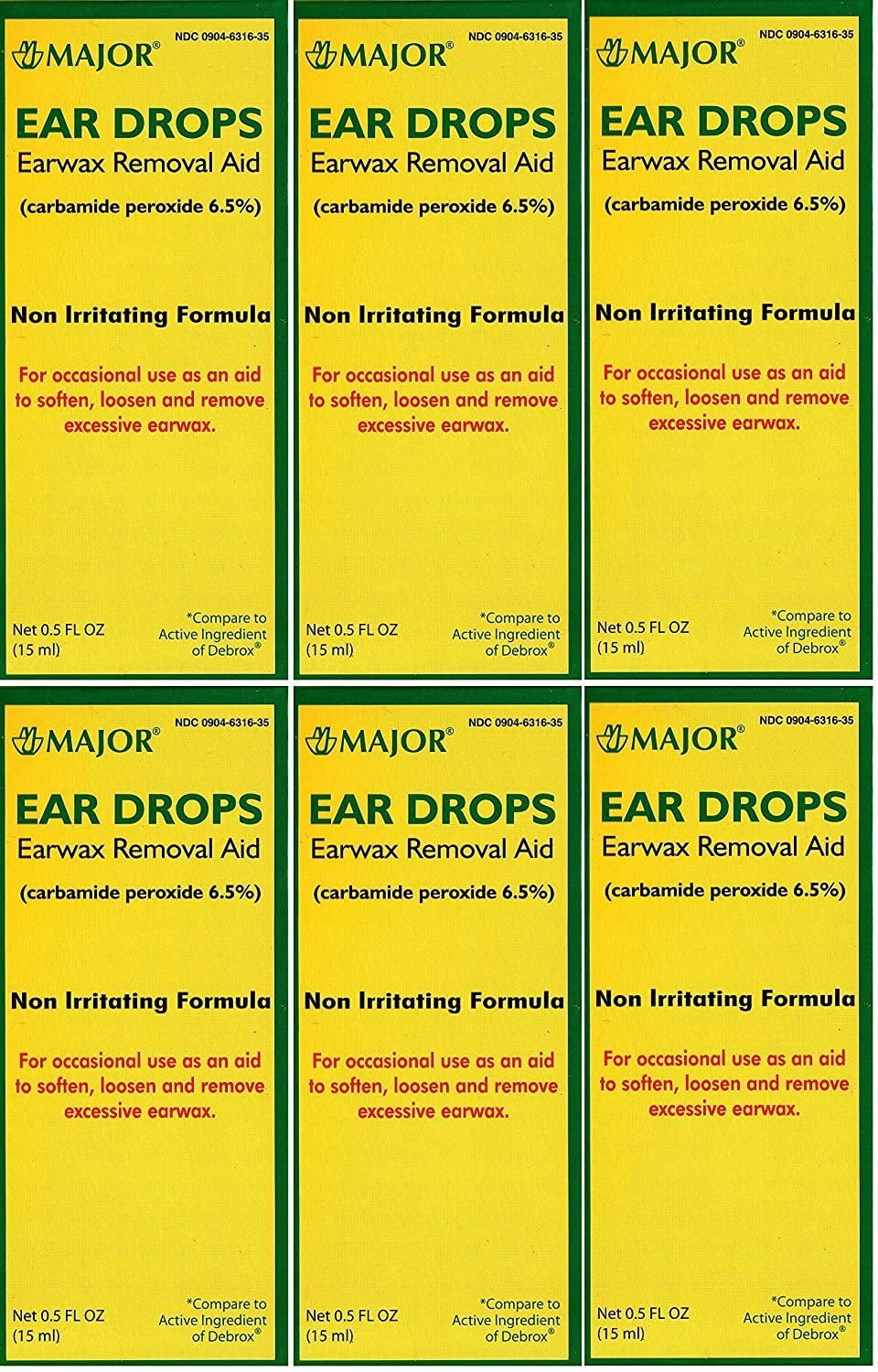 Ear Drops Earwax Removal Aid Carbamide Peroxide 6.5 Generic for Debrox