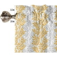 thumbnail image 5 of 54 Inch Long Tier Curtains for Kitchen, Abstract Leaf Bathroom Window Curtains Rod Pocket Short Curtains Window Treatment Tiers for Living Room Farmhouse 2 Panels, 5 of 5