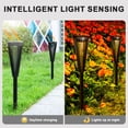 thumbnail image 2 of Luces solares para caminos de paisaje, paquete de 4, luces LED cálidas/blancas para pasarelas de jardín, para decoración de patios, caminos de acceso, césped y patios traseros, 2 of 6