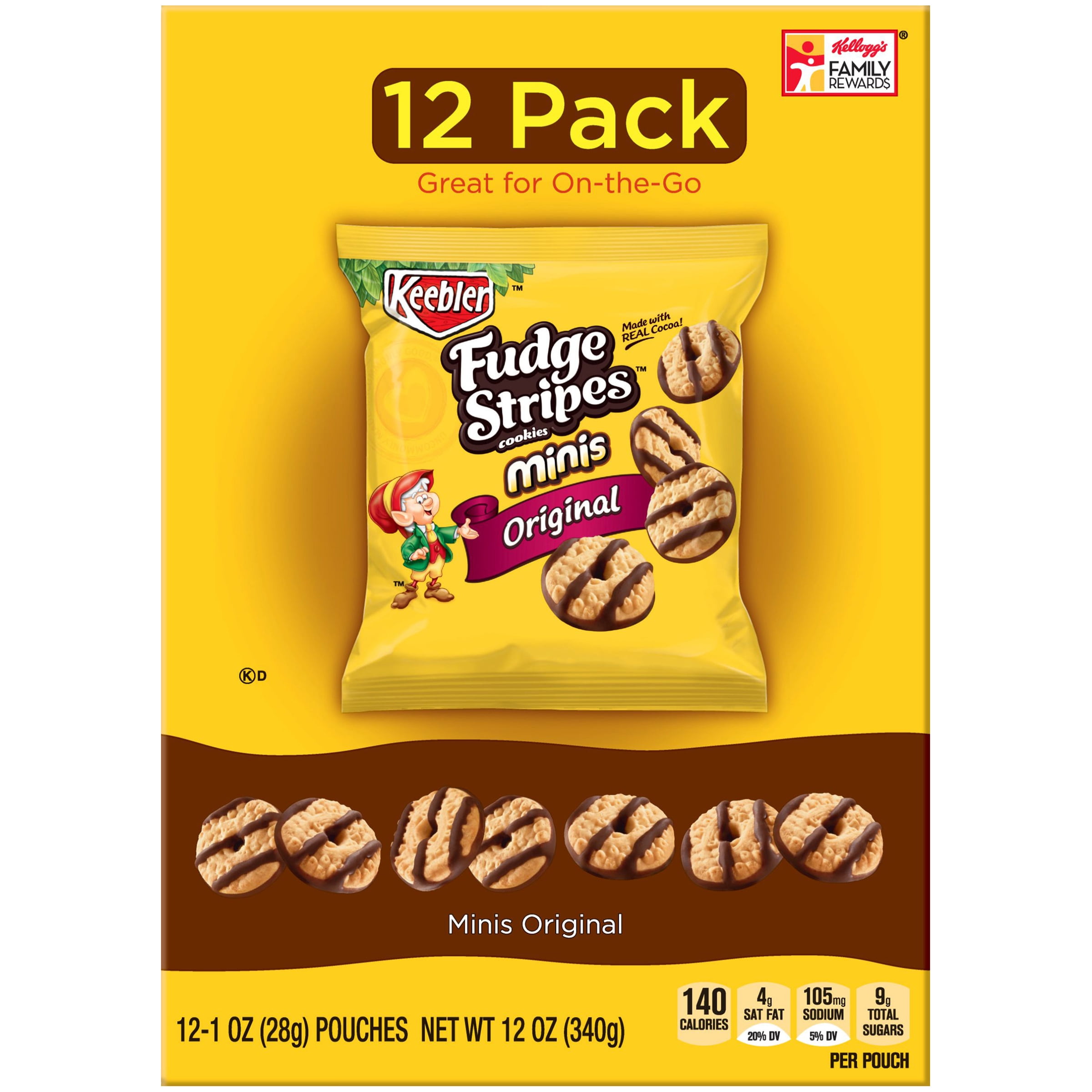 KEEBLER FUDGE STRIPES MINIS Original Cookies 121 oz. Pouches Walmart