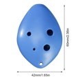thumbnail image 2 of Bebé niño Ocarina 6 agujeros con libro de canciones cuerda para el cuello juguete para estudiantes azul, 2 of 4