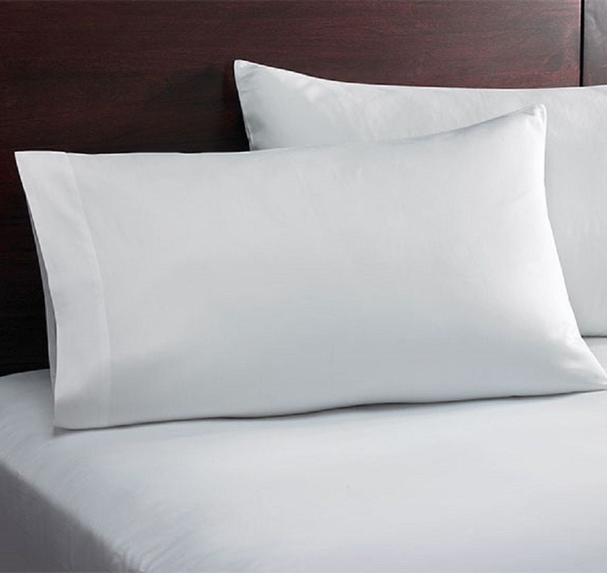 1 new white queen 90x110 percale flat hotel bed sheet premium resort spa 