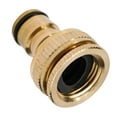 thumbnail image 2 of BRASS HOSE TAP CONNECTOR 3/4\" 1/2\" THREADED GARDEN WATER PIPE ADAPTER FITTING, 2 of 10
