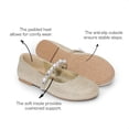 thumbnail image 4 of Zapatos DREAM PAIRS Bailarinas Mary Jane para Niñas Talla 3 W Dorado, 4 of 5