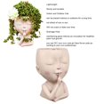 thumbnail image 3 of Face Planter Pots, Head Planter Pots Lightweight Closed Eyes  for Indoor, 3 of 8