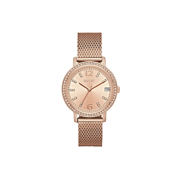 relic rose gold watch