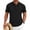 A_ Black, variant on Men's Color Block Short Sleeve Button-Down Camp Collar Shirt with Pockets, Retro Style for Beach Trips Green XXXL