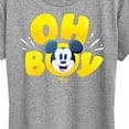 thumbnail image 3 of Disney - Oh Boy Mickey Face - Women's Short Sleeve Graphic T-Shirt, 3 of 5