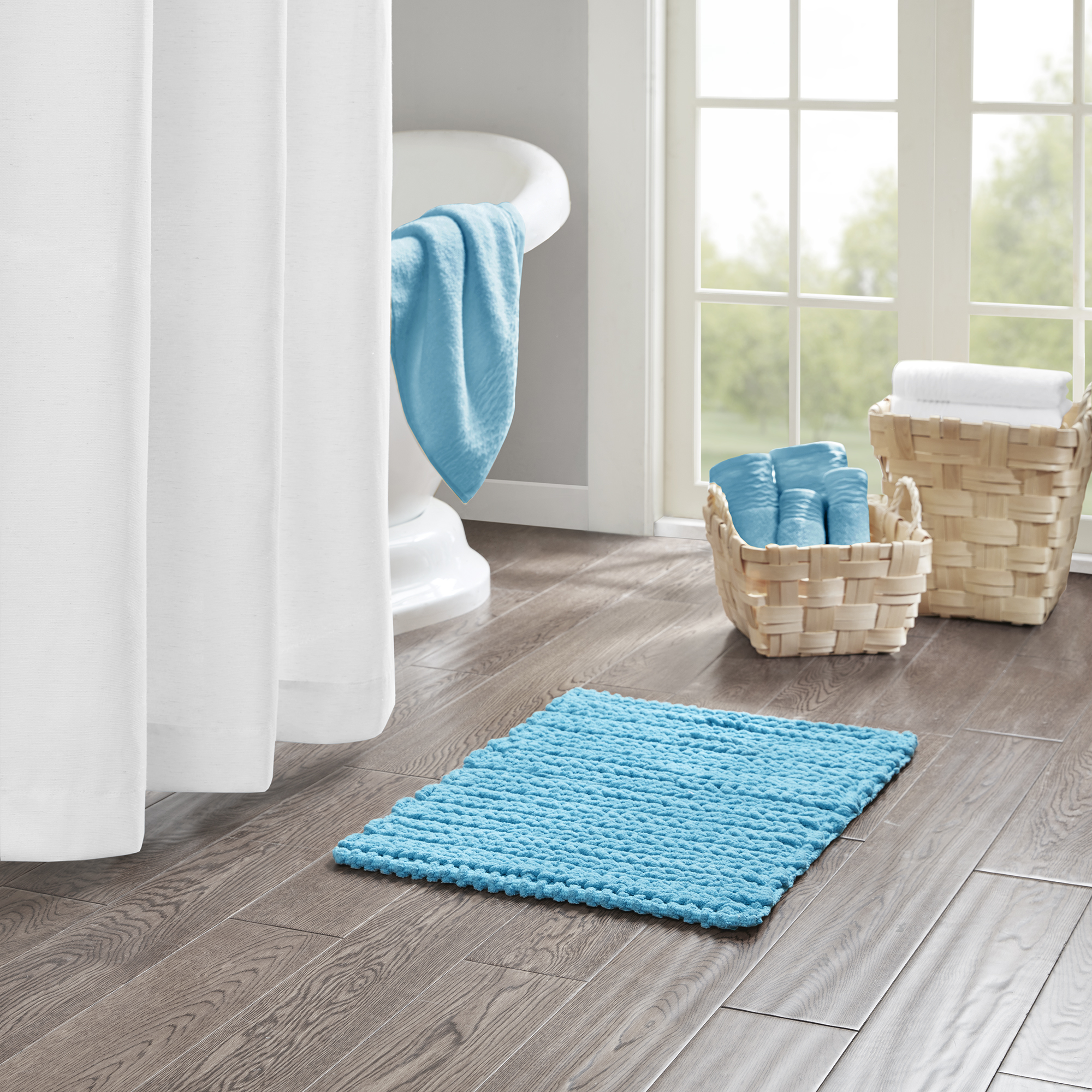 Home Essence Braide Yarn Dyed Cotton Chenille Chain Stitch Rug