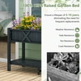 thumbnail image 4 of Costway HIPS Raised Garden Bed Poly Wood Elevated Planter Box with Legs, Storage Shelf Black, 4 of 10