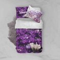thumbnail image 2 of 3D Purple Floral Pattern Funda de edredón Set Ropa de cama Set Fundas de almohada 143, 2 of 2