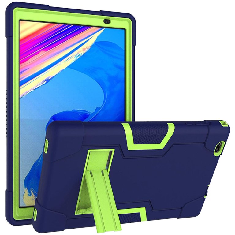 SOATUTO for VANKYO MatrixPad S20 Case Hybrid Three Layer Shockproof Armor  Rugged Hard Back Cover Built in Kickstand for Hytab Plus 10WB2/Duoduogo/ Facetel Q3 Pro/Toscido Tab P20 P101 10 - Navy+Green 
