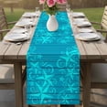 thumbnail image 4 of American Star Table Runner 70 Inches, Blue Red Patriotic 4th of July Cyan Wood Bed Runner Dresser Scarves Tabletop for Indoor Outdoor Parties/Ceremony/Banquet, 13" x 70", 4 of 9