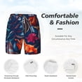 thumbnail image 5 of Balery Tropical Flower Mens Swim Trunks Swim Shorts for Men Quick Dry Inseam Beach Shorts with Compression Liner Pocket-Medium, 5 of 9