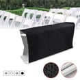 thumbnail image 3 of OPTUTUS Black Patio Folding Chair Cover, Waterproof Polyester, with Drawstring Closure, for Outdoor, All Seasons, Party, Team Building, Wedding, 3 of 7
