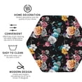 thumbnail image 4 of Pofeuu Hibiscus Rose Print Leather Coasters Set of 6, Round Cups Mugs Mat Pad for Home Kitchen Heat Resistant Drink Coasters,Hexagon, 4 of 7