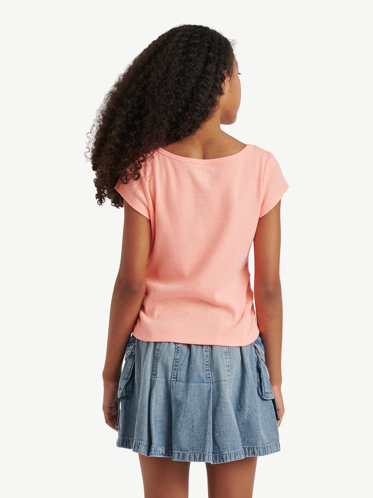 Justice Girls Short Sleeve Active Top, Sizes XS - XLP
