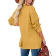 thumbnail image 4 of HAPIMO Shacket Jackets for Women Long Sleeve Button Down Solid Jacket Womens Lapel Bust Pocket Outwear Casual Comfy Girls Fall Fashion Tops Yellow M, 4 of 9