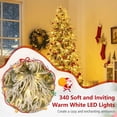 thumbnail image 2 of Topcobe 7 Feet Snow-flocked Artificial Christmas Tree Pre-lit Hinged Xmas Tree with Warm White LED Lights, Christmas Decorations for Indoor Party, 2 of 8