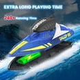 thumbnail image 4 of JoyStone RC Boat for Pools and Lakes, 2.4G Remote Control Boat with LED Lights, Racing Boats for Kids & Adults with 2 Rechargeable Battery, Gifts for Boys Girls (Blue), 4 of 10