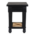 thumbnail image 2 of Navice End Table with 1 Bottom Shelf Storage with Solid Wood in Black Finish, 2 of 4