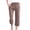 Light Brown, variant on Capris Womens Cotton Linen Knee Length Elastic Waist Drawstring Bermuda Shorts Casual Beach Shorts with Pockets, Black 20" Inseam S