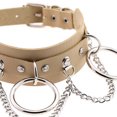 thumbnail image 4 of Sonducket Gargantilla de cuero negro Harajuku para mujer, Collar de cadena Punk gótico para mujer, gargantilla Sexy para chicas, joyería de Ropa, zapatos y accesorios Miscelánea color de piel Sonducket PS11274-15, 4 of 6