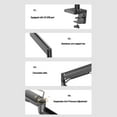 thumbnail image 4 of Support de Bureau pour Écran, Rotation et Levage, Capacité Réglable de 12kg, Support de Bras pour Écran de 27-40 Pouces, 4 of 7