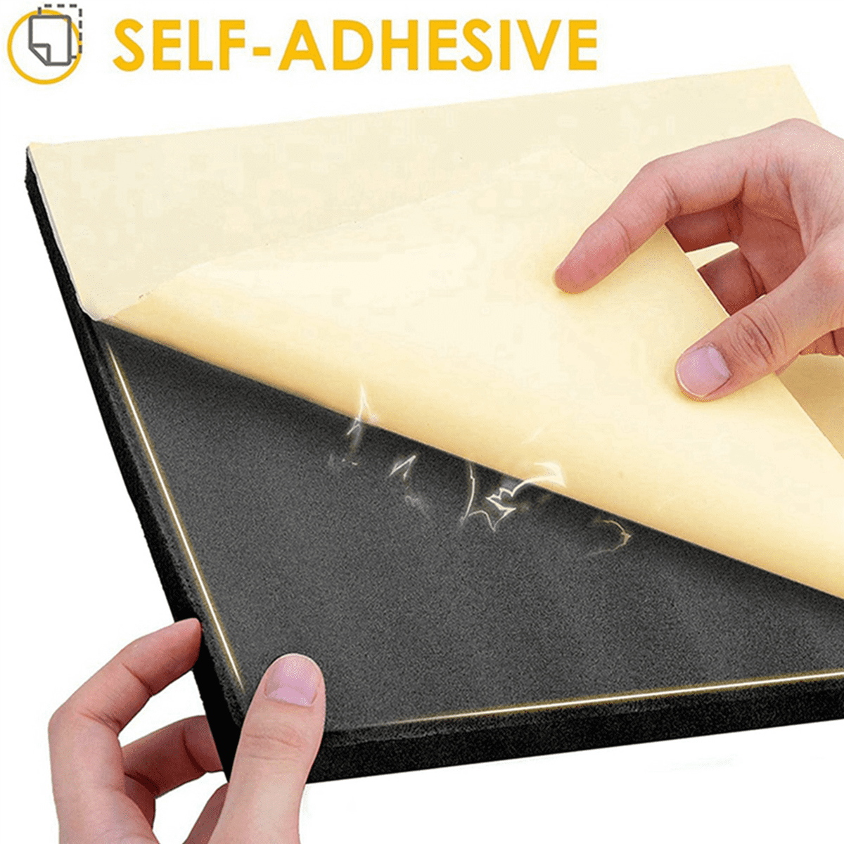 24 Pack Self Adhesive Acoustic Foam Panels Fireproof Soundproofing Treatment Wall Panel,Reduce Noise Foam for Studio,Etc,24 x Soundproofing Foam,Black