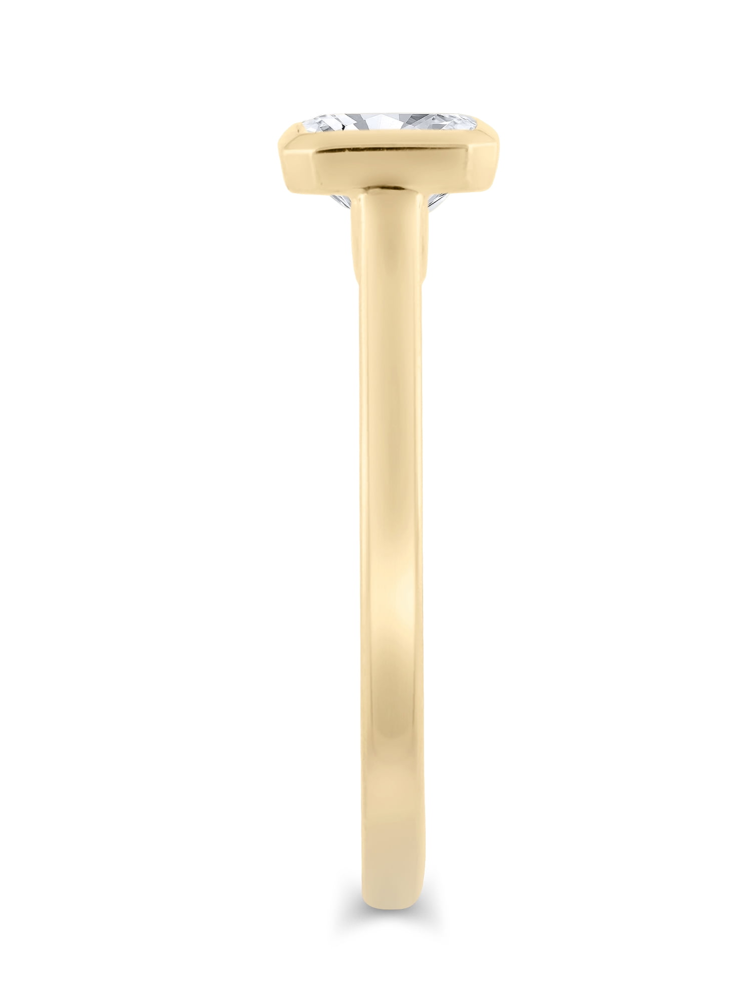 Brilliance Fine Jewelry 1 CTTW Lab Grown Diamond 14K Gold Plated Women Solitaire Ring