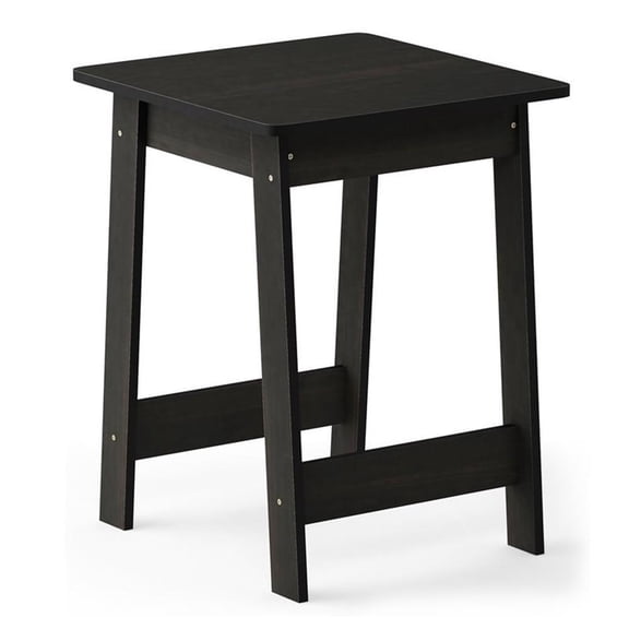 Maklaine Contemporary Engineered Wood Beginning End Table in Espresso