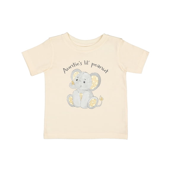 Inktastic Auntie's Lil' Peanut Polka Dot Elephant Boys or Girls Baby T-Shirt