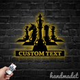 thumbnail image 2 of Handmadetneonsign Chess Metal Wall Art Light, Chess Metal Sign Wall Decor, Chess Metal Decor, 2 of 5