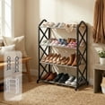 thumbnail image 1 of Sentmoon Shoe Rack for Entryway Shoe Rack Organizer Shoe Rack Shoe Rack Organizer Four Tier Shoe Rack Daily Use Bedroom Closets Entryway Bedroom, 1 of 9