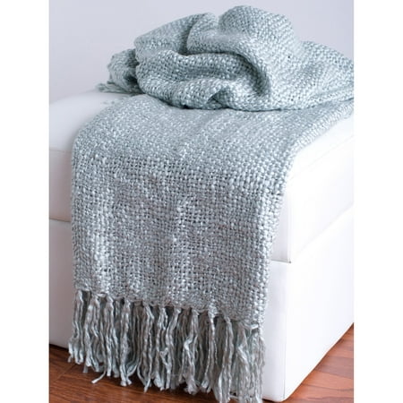 Rizzy Home Loom Woven Acrylic Luxury Throw Blanket