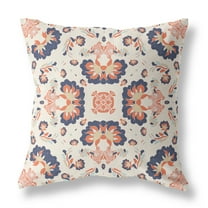 Amrita Sen Designs Amrita Sen Divine Flowers Faux Suede Throw Pillow 16"x16"