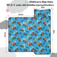 thumbnail image 5 of Monster Cartoon Truck Blue Pattern Teens Toddler Nap Mat with Pillow, Sleeping Mat Bag for Preschool Daycare 50"x20", 5 of 6