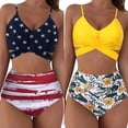 thumbnail image 4 of Maillot de Bain Deux Pièces Solide et Sexy Triangle Bikini pour Femme, 4 of 7