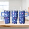 thumbnail image 2 of 20OZ Flamingo Themed Insulated Coffee Tumbler Stainless Steel with Handle Mug Cup BPA Free Portable Sweat Proof Great for Hot Cold Drinks Gifts for Women Girls on Birthday Christmas Summer, 2 of 6