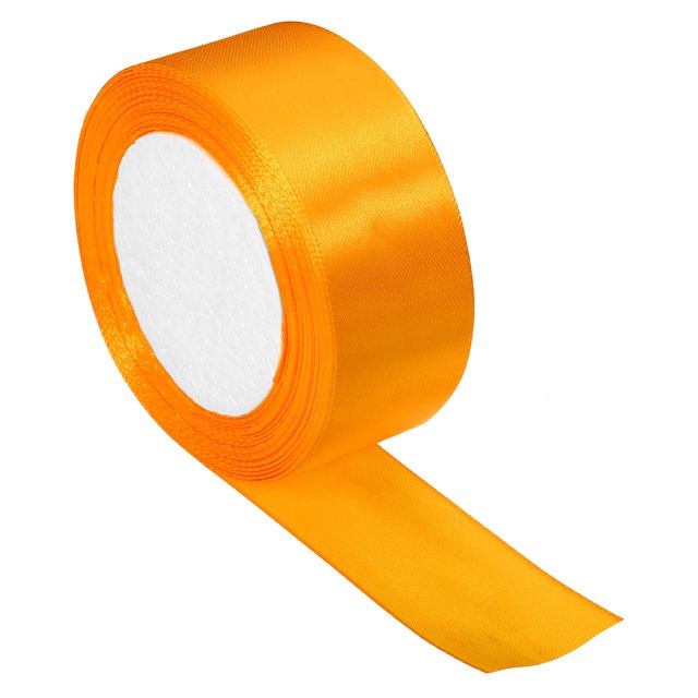 Unique Bargains 1.5" Wide 24 Yards Satin Ribbon Single Side Craft Roll Wrap Decoration Gold