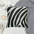 thumbnail image 2 of ARISTURING Black and White Zebra Decorative Short Plush Throw Pillow Cover with Tassels Zebra Animal Print Stripe Pillow Covers Modern Soft Pillowcase for Sofa Couch Living Room Home Decor, 2 of 5